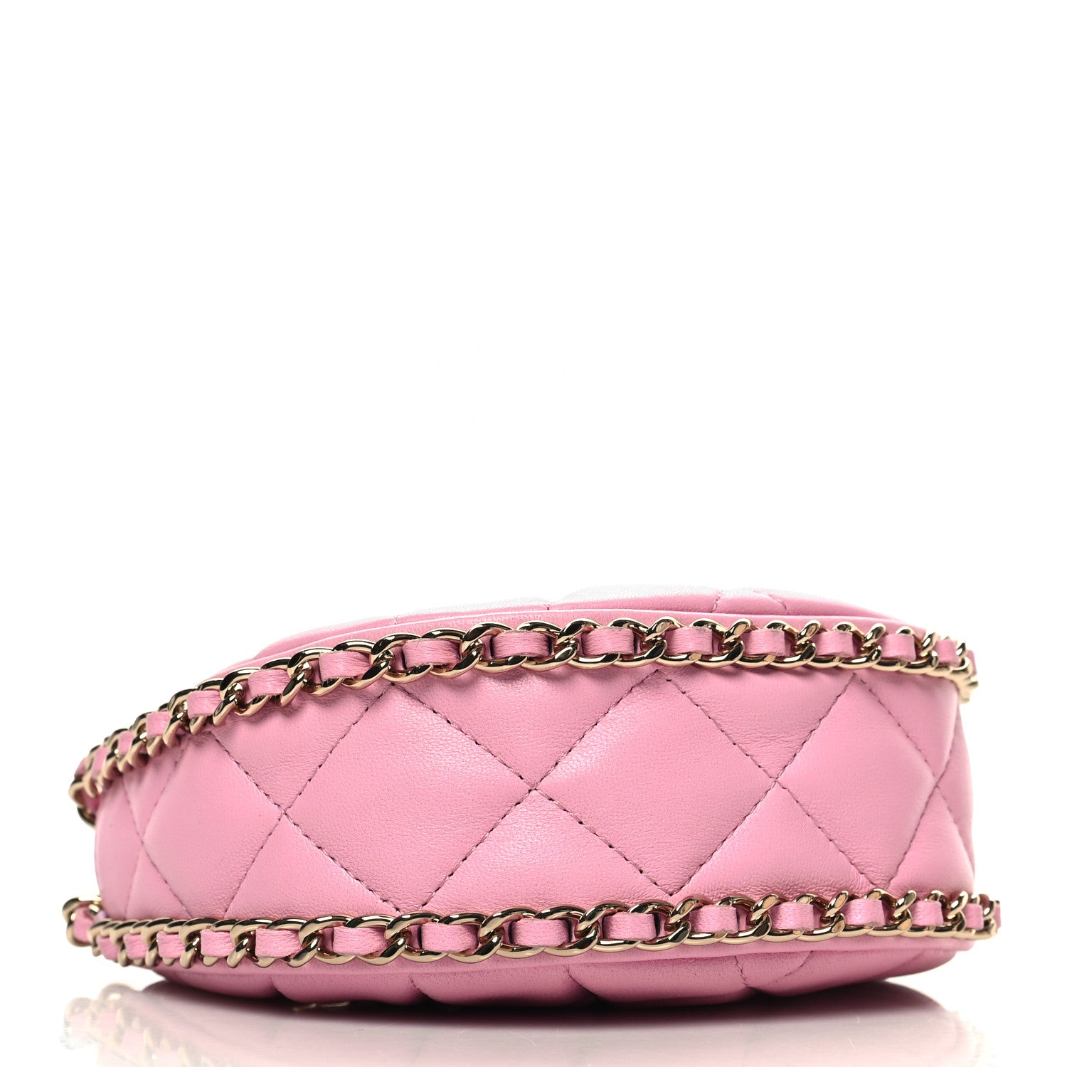 Chanel Lambskin Quilted Mini Chain Around Hobo Pink 4 of 10
