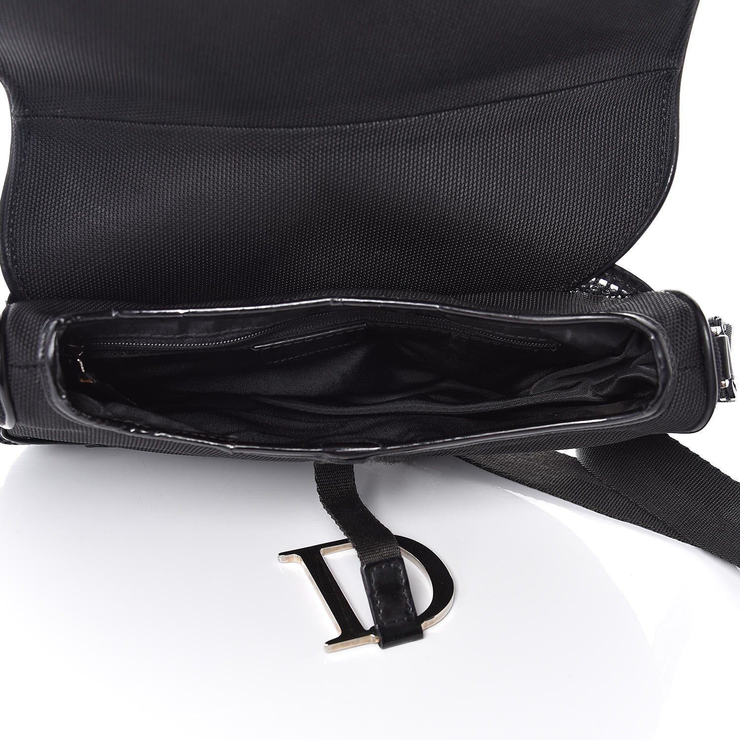 Christian Dior Canvas Mesh Sport Saddle Bag Black 5 of 7