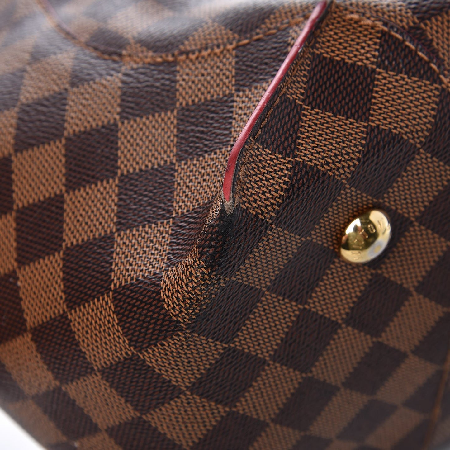 Damier Ebene Caissa Tote MM Cherry