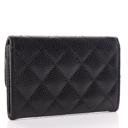 Chanel Caviar Quilted Flap Card Holder Black 3 of 9