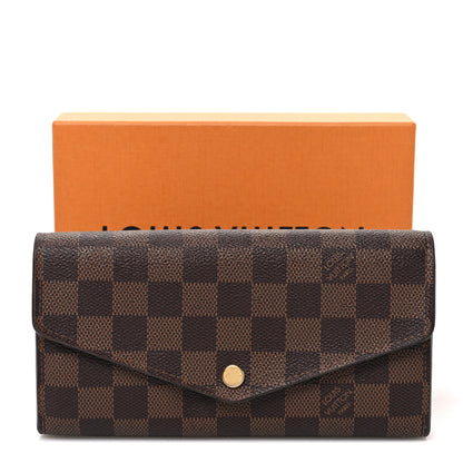 Louis Vuitton Damier Ebene Sarah Wallet NM Rose Ballerine 10 of 10