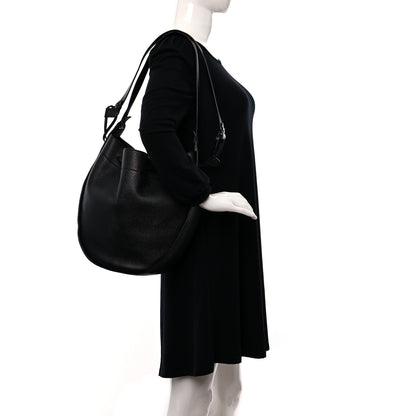 The Row Grained Calfskin Drawstring Bucket Bag Black 2 of 10
