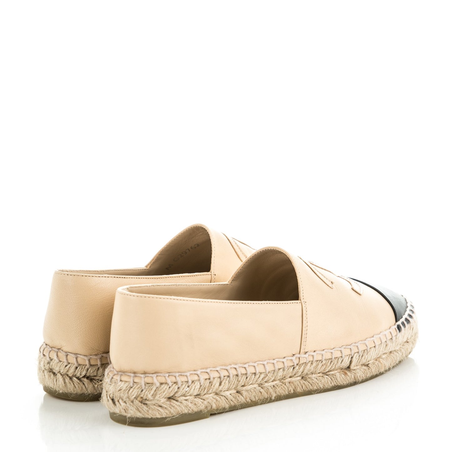 Lambskin CC Espadrilles 37 Beige Black