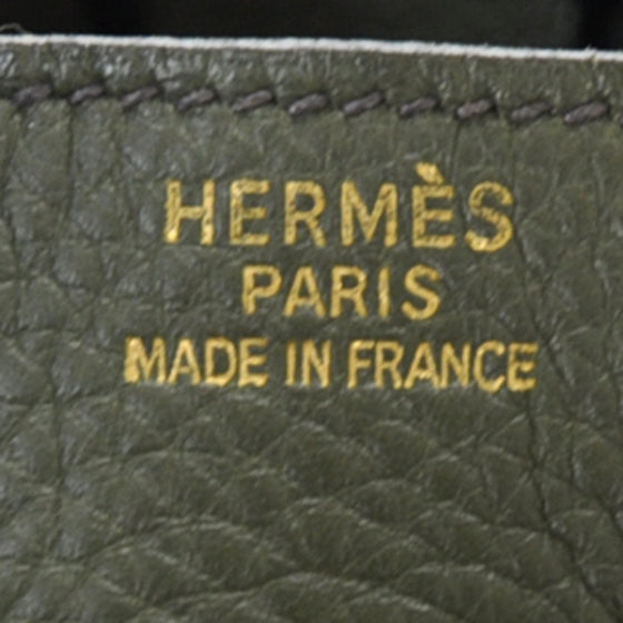 Hermes Taurillon Clemence Birkin 35 Vert Veronese 11 of 13