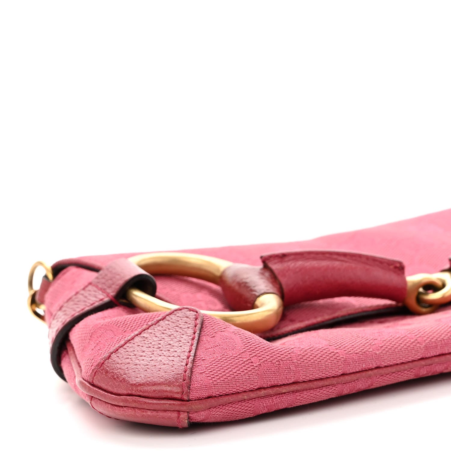 Gucci Monogram Horsebit Clutch Pink 9 of 12