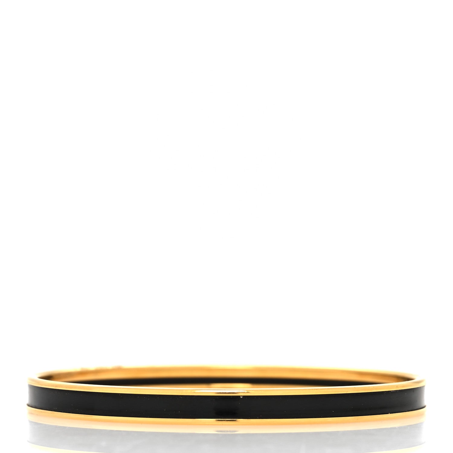 Hermes Enamel Printed Extra Narrow Printed Bracelet 65 Black 3 of 5