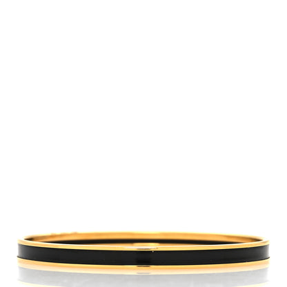 Hermes Enamel Printed Extra Narrow Printed Bracelet 65 Black 3 of 5