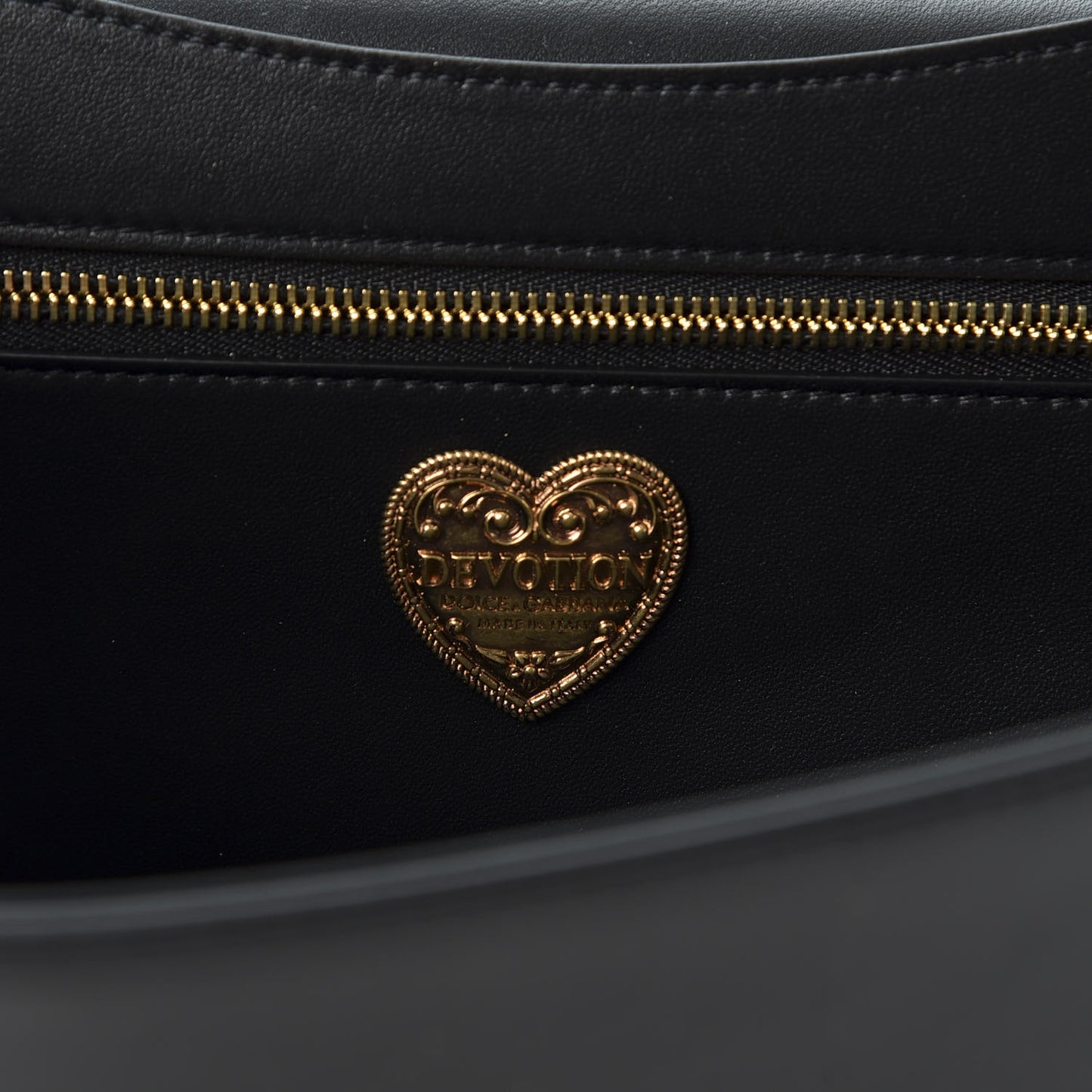 Calfskin Medium Devotion Crossbody Bag Black