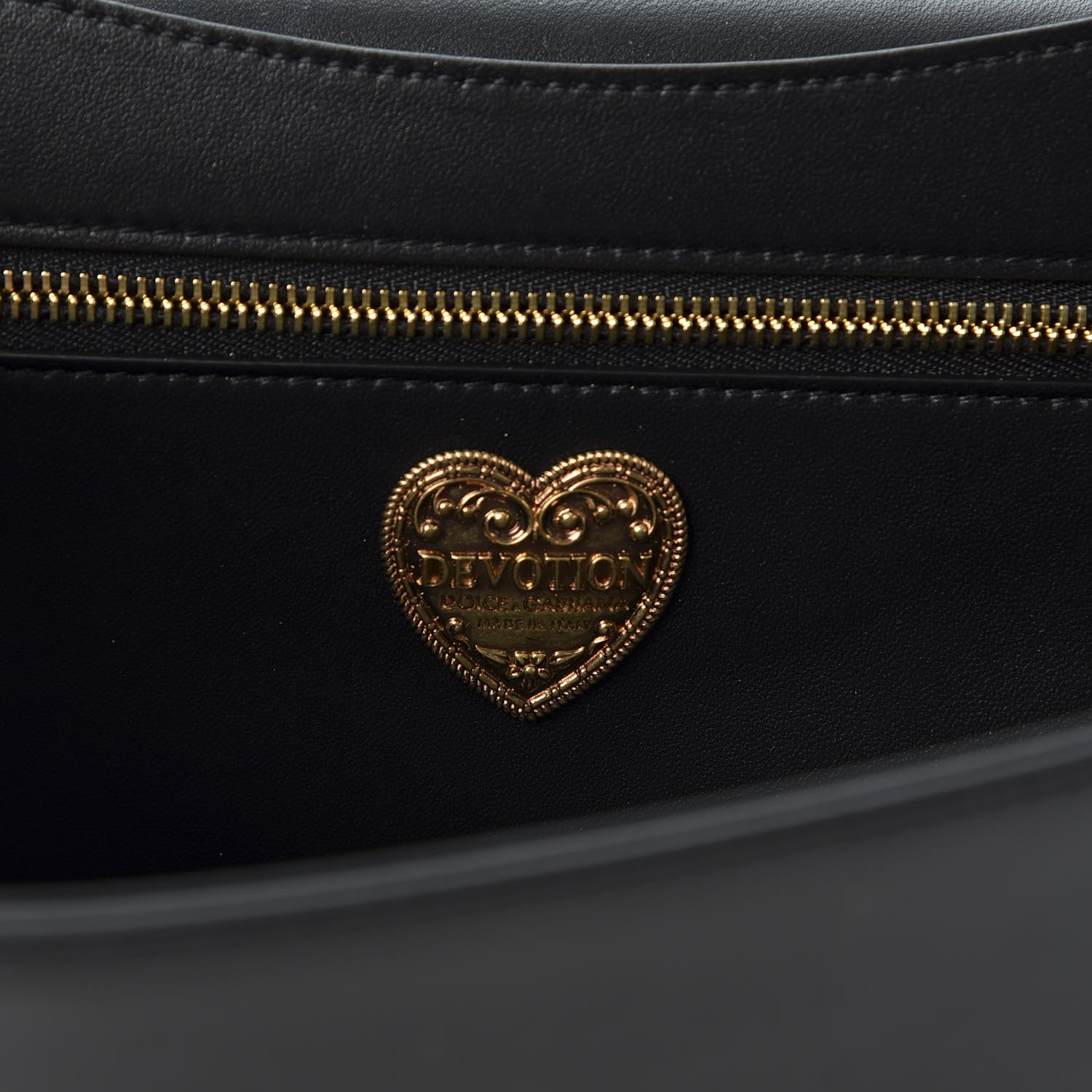 Dolce & Gabbana Calfskin Medium Devotion Crossbody Bag Black 7 of 10