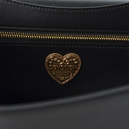 Dolce & Gabbana Calfskin Medium Devotion Crossbody Bag Black 7 of 10