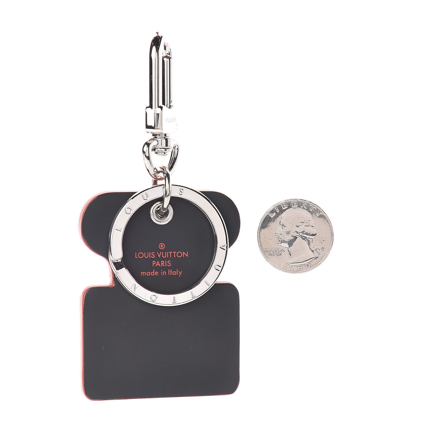 Louis Vuitton Calfskin S Lock Bag Charm Key Holder Silver 2 of 3