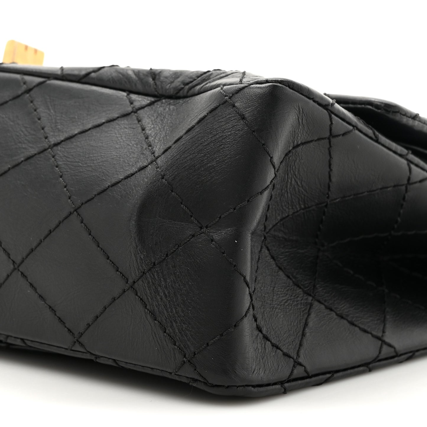 Aged Calfskin Quilted 2.55 Reissue 225 Flap Black