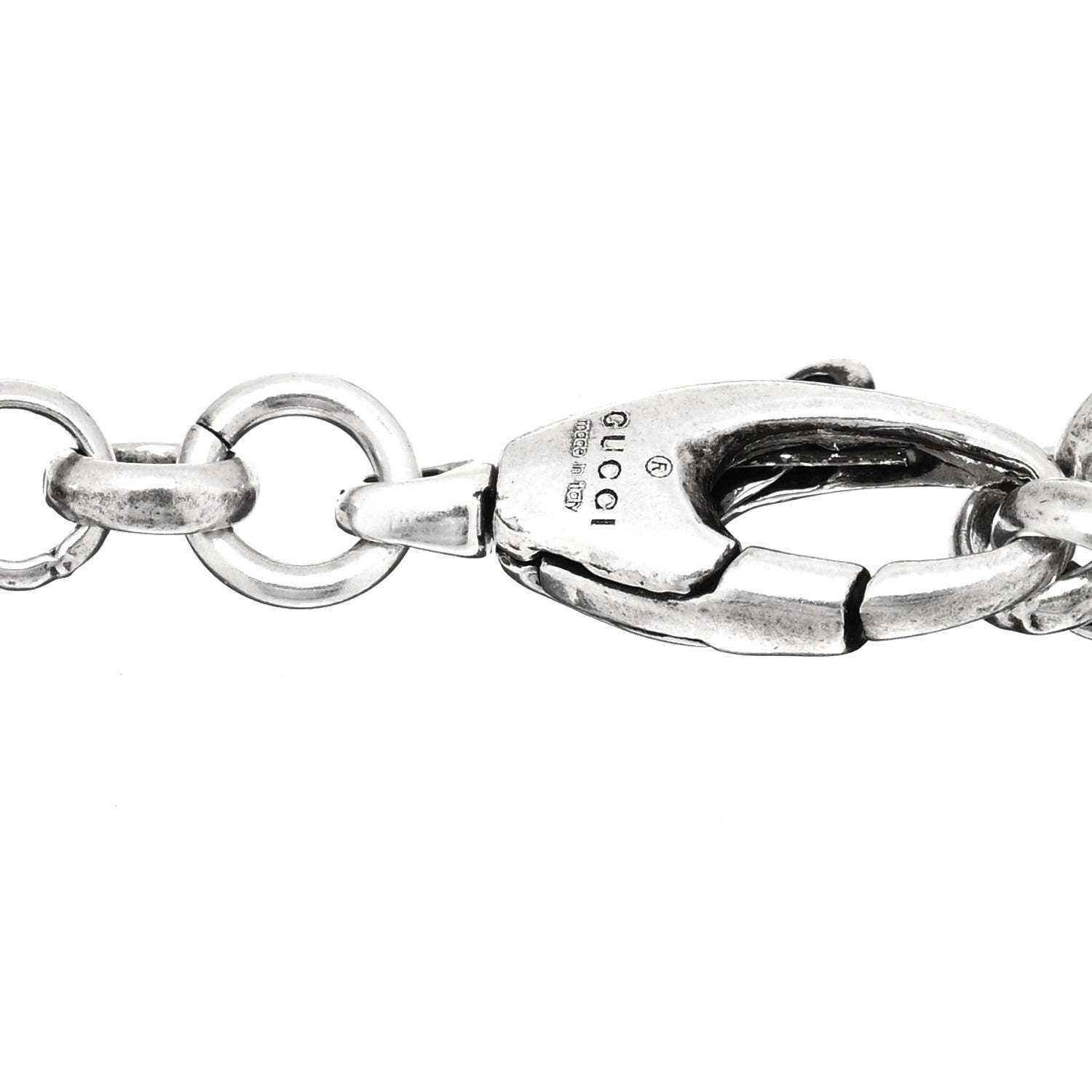 Gucci Sterling Silver Black Mother of Pearl Heart Bracelet 3 of 3