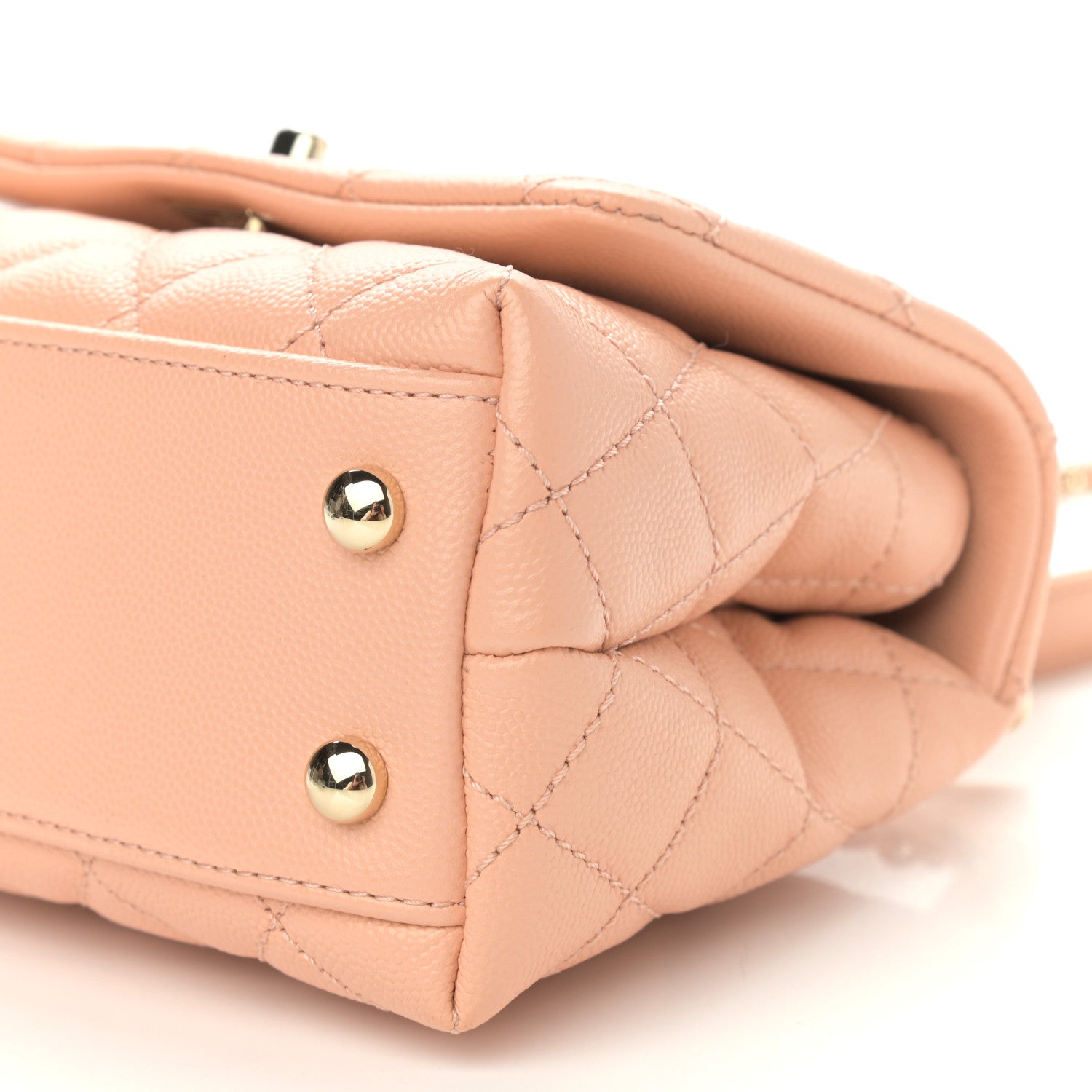 Chanel Caviar Quilted Extra Mini Coco Handle Flap Light Pink 9 of 10