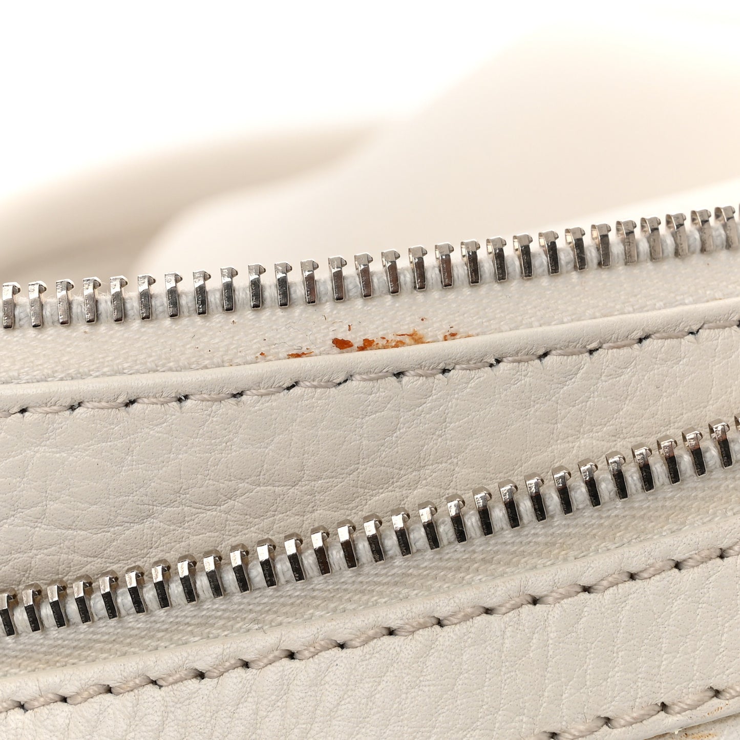 Calfskin Medium Techno Horsebit Hobo White