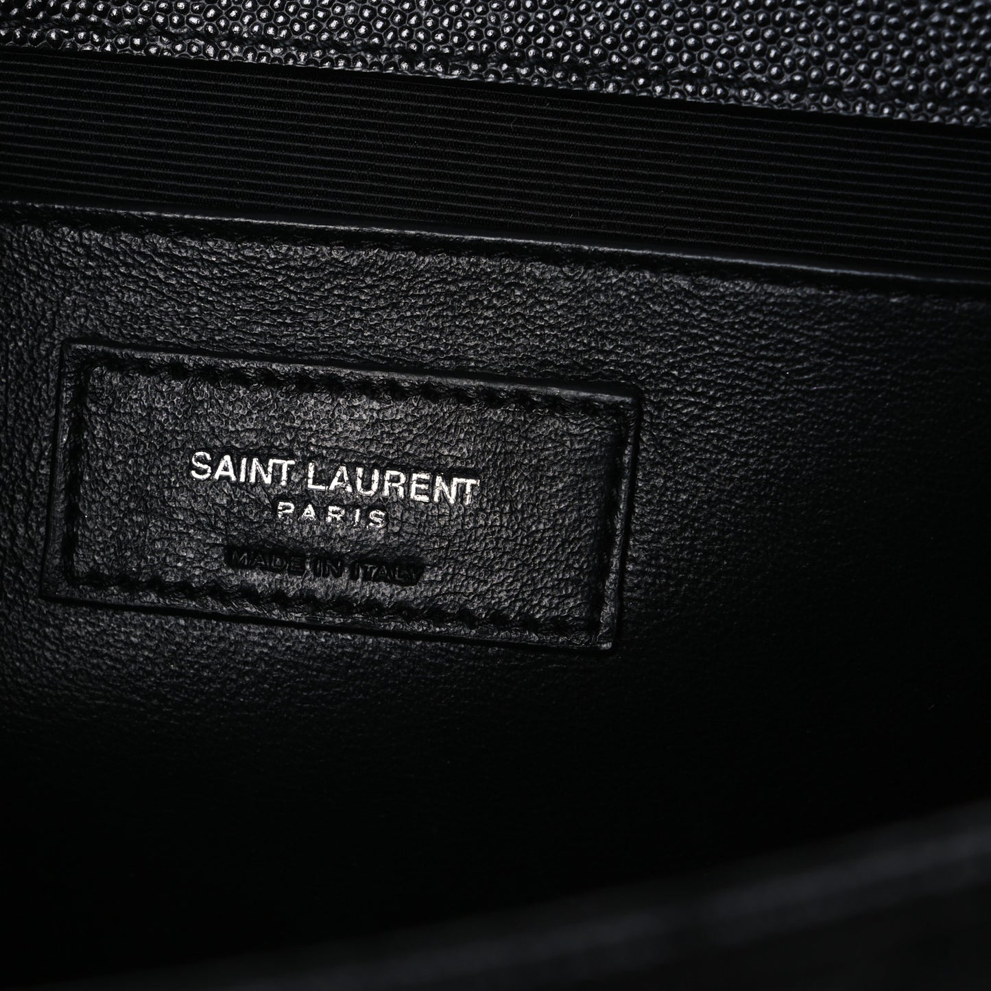 Grain De Poudre Textured Mixed Matelasse Triquilt Medium Monogram Satchel Black