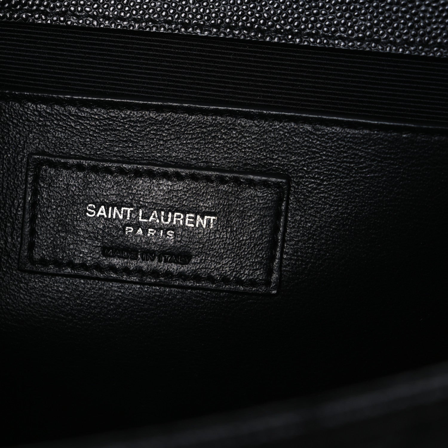 Saint Laurent Grain De Poudre Textured Mixed Matelasse Triquilt Medium Monogram Satchel Black 6 of 10