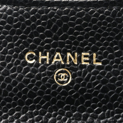 Chanel Caviar Quilted Flap Card Holder Wallet Black 6 of 9