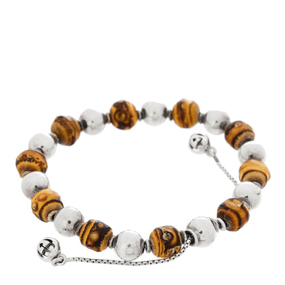 Gucci Sterling Silver Bamboo Beaded Bracelet 2 of 4