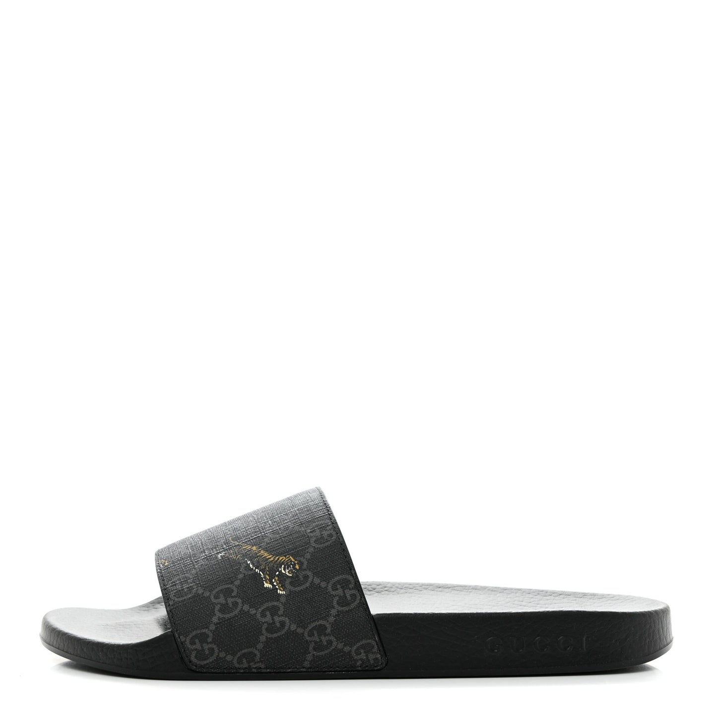 GG Supreme Monogram Tigers Mens Slide Sandals 10 Black Multicolor