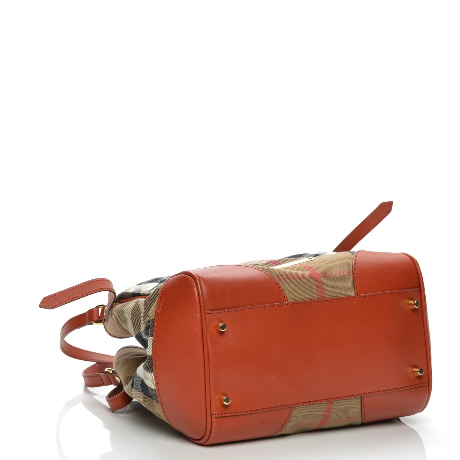 Burberry House Check Small Canterbury Tote Bright Russet 4 of 10