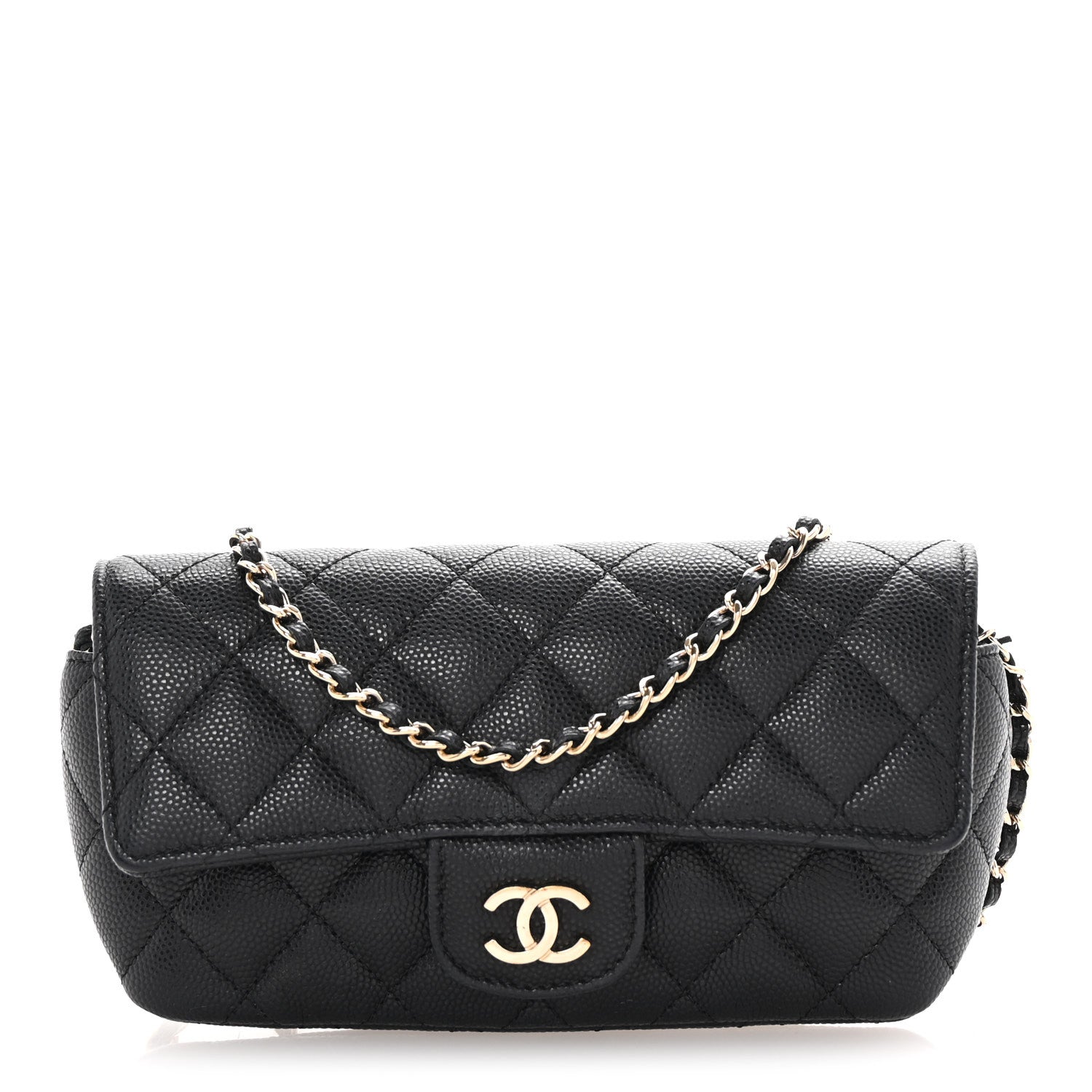 Chanel Caviar Quilted Glasses Case With Chain Black 1 of 12