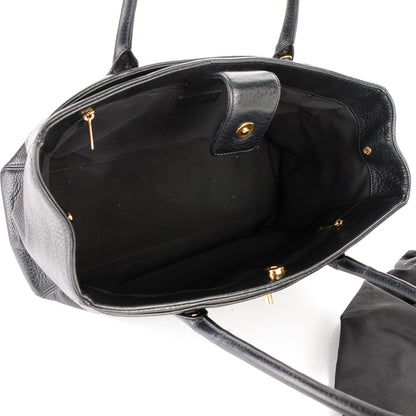 Chanel Calfskin Cerf Executive Shopper Tote Black 7 of 7