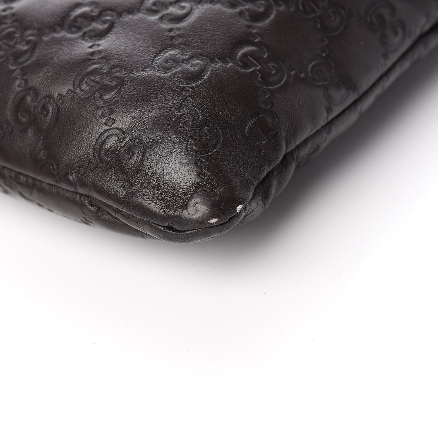 Guccissima Crossbody Messenger Bag Dark Brown