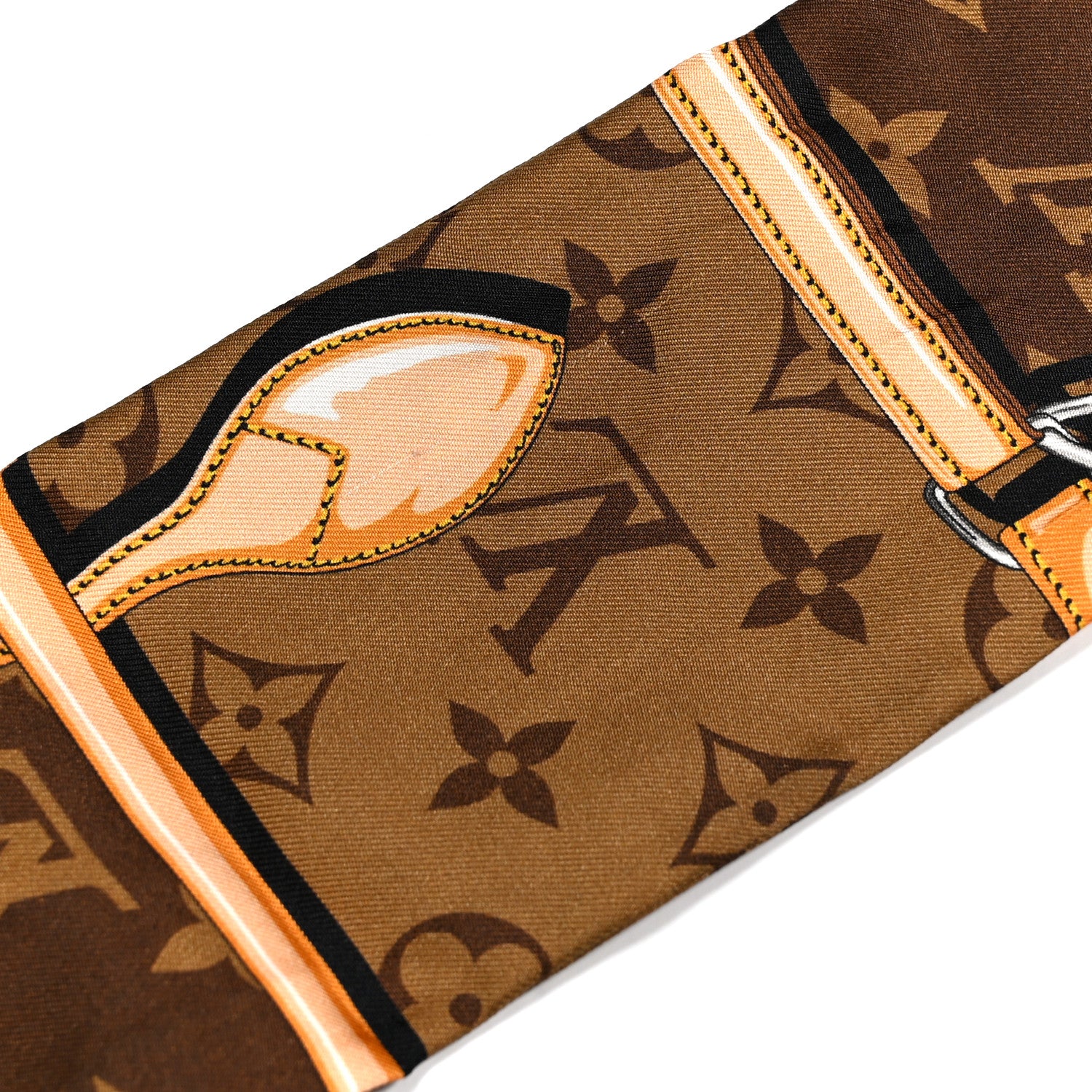 Louis Vuitton Silk Monogram Confidential Bandeau Brown Brown 4 of 4