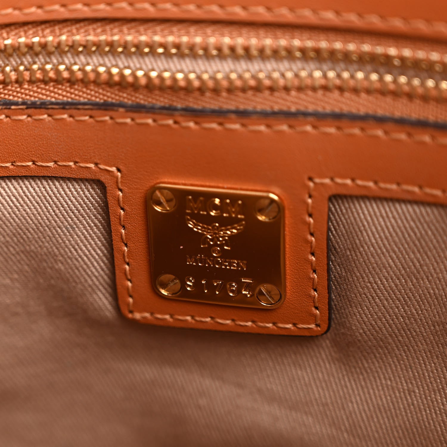 MCM Visetos Medium Crossbody Pouch Cognac 6 of 10