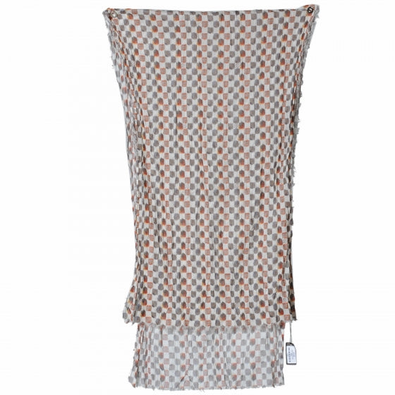 Louis Vuitton Cotton Painted Damier Etole Stole Scarf Marron 2 of 6