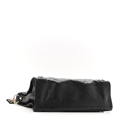 Balenciaga Agneau Classic Gold Hardware City Graffiti Logo Strap Black 4 of 9