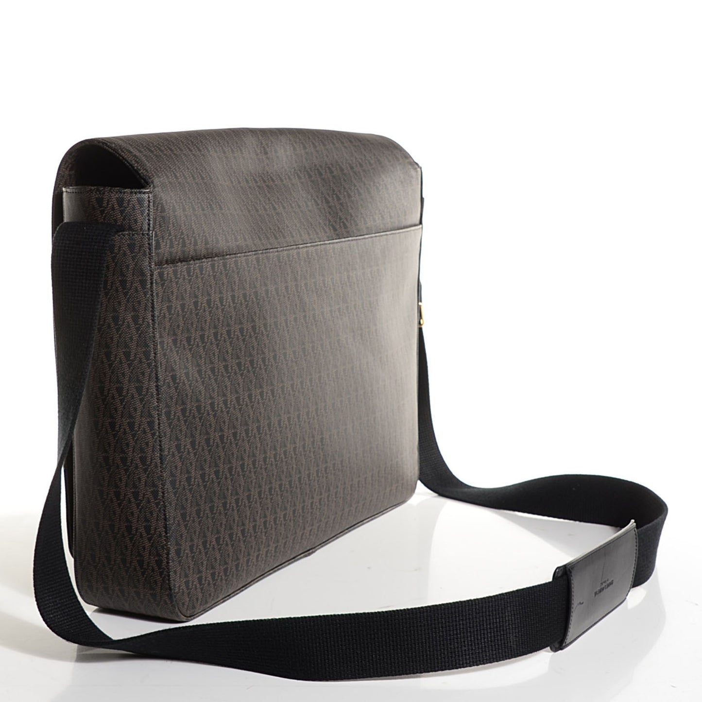 Toile Classic Monogram Flap Front Messenger Bag Black