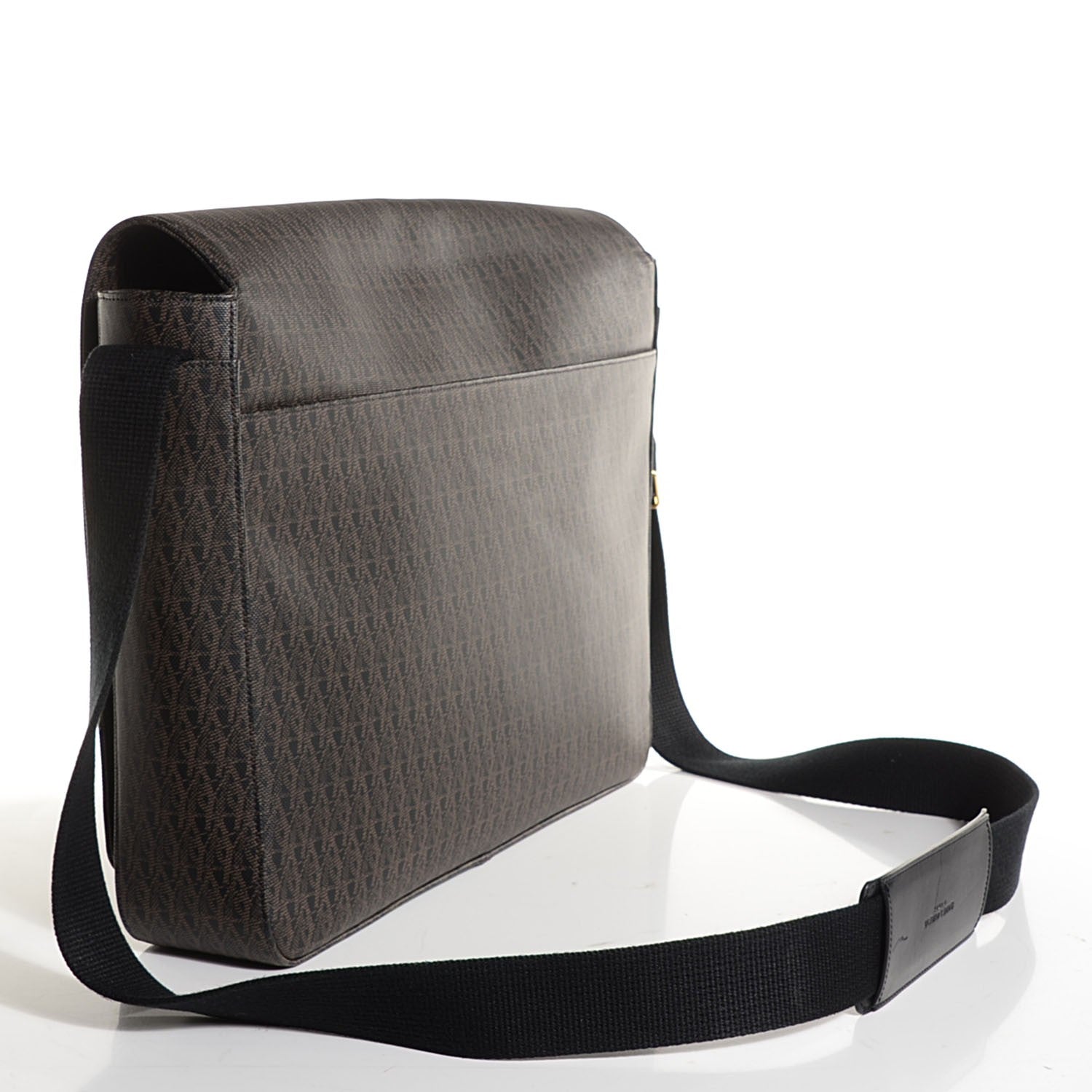 Saint Laurent Toile Classic Monogram Flap Front Messenger Bag Black 3 of 9
