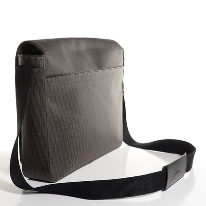 Saint Laurent Toile Classic Monogram Flap Front Messenger Bag Black 3 of 9