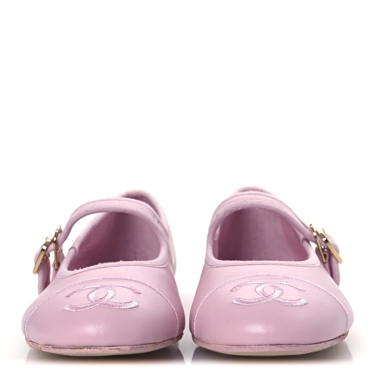 Lambskin Mary Jane Flats 40 Light Pink