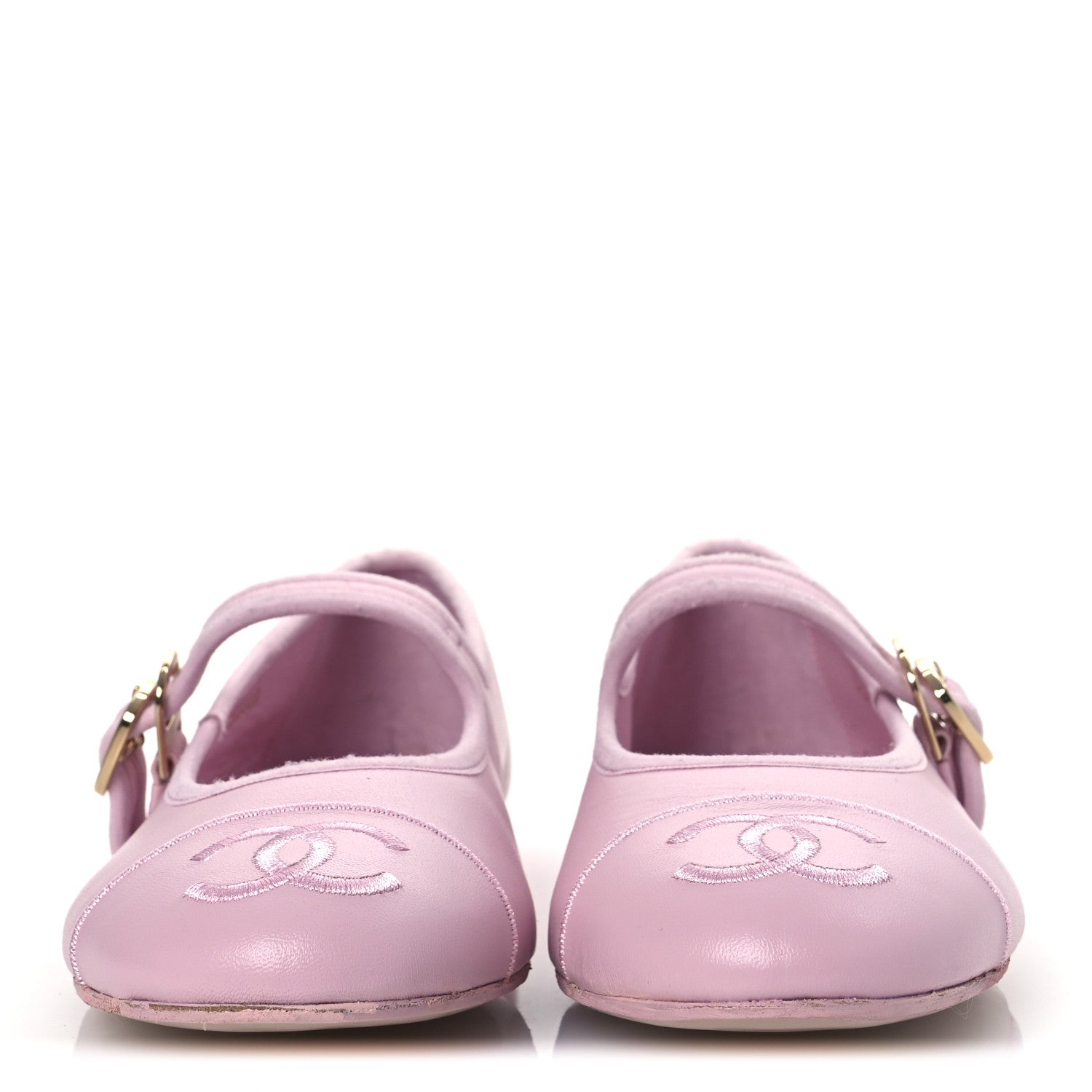 Chanel Lambskin Mary Jane Flats 40 Light Pink 3 of 13