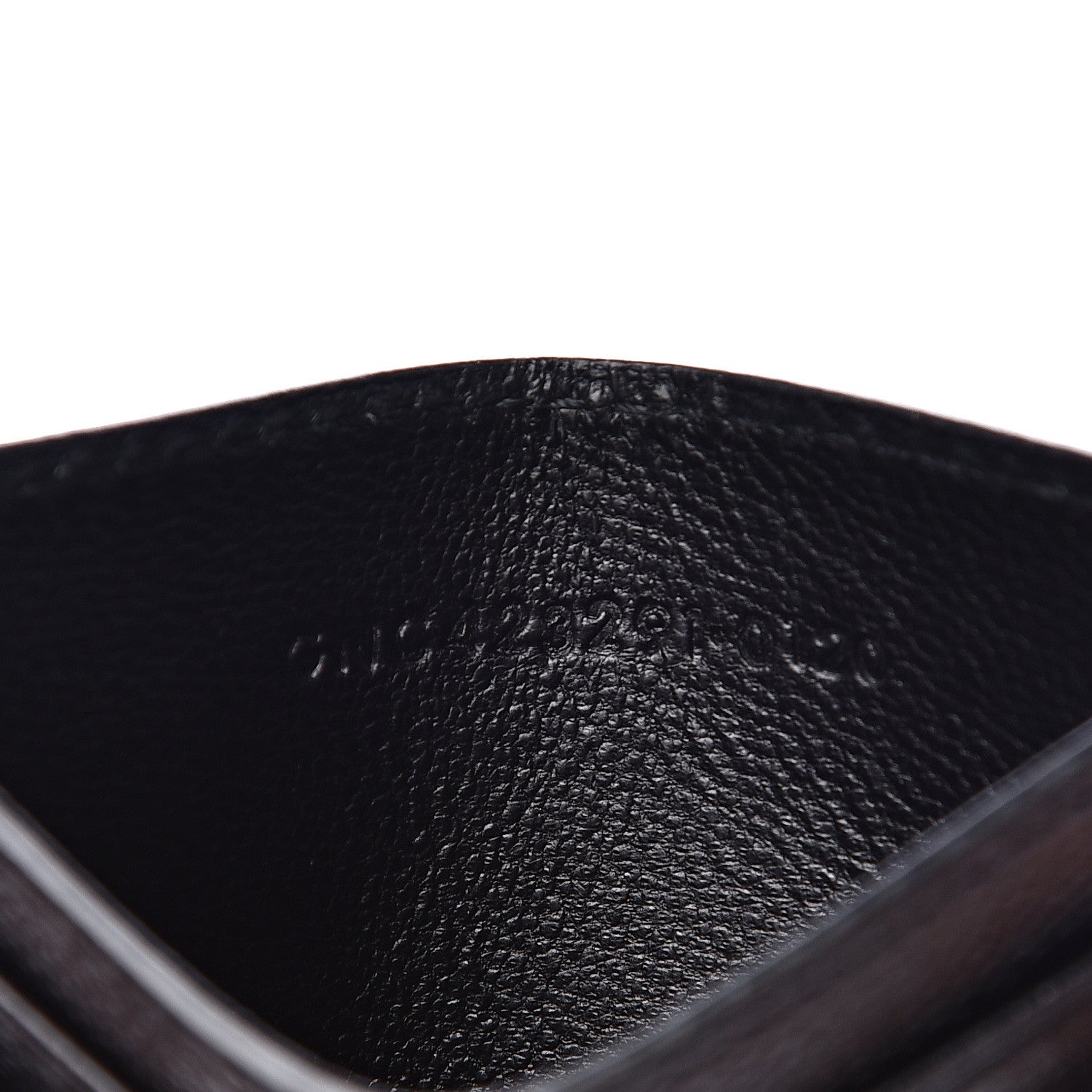 Saint Laurent Grain De Poudre Matelasse Chevron Monogram Credit Card Case Black 7 of 8