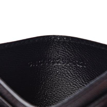 Saint Laurent Grain De Poudre Matelasse Chevron Monogram Credit Card Case Black 7 of 8