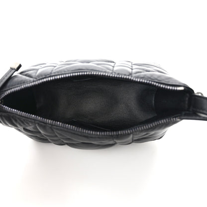 Christian Dior Calfskin Macrocannage Small Diortravel Nomad Pouch Black 5 of 7