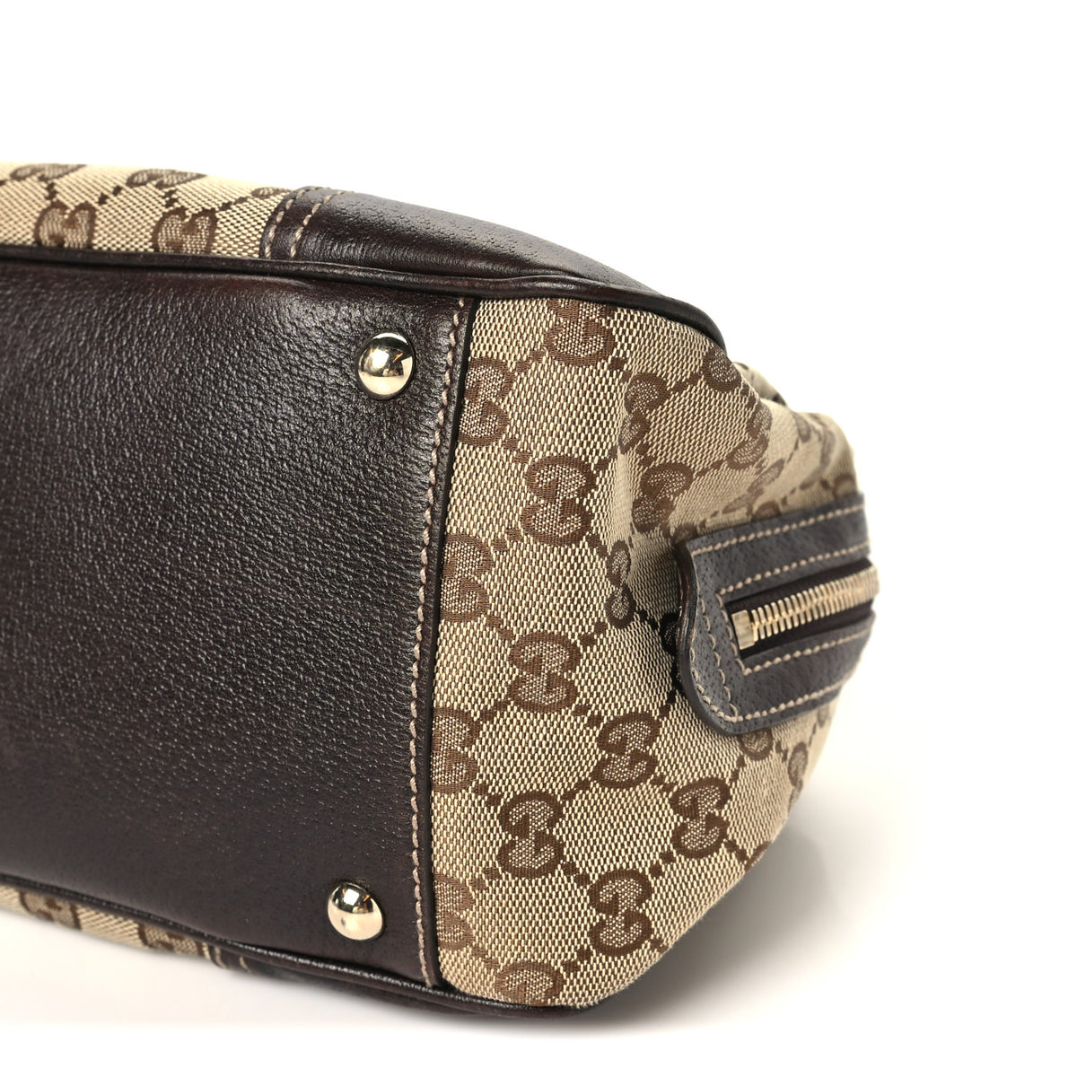 Gucci Monogram Small Princy Satchel Dark Brown 10 of 10