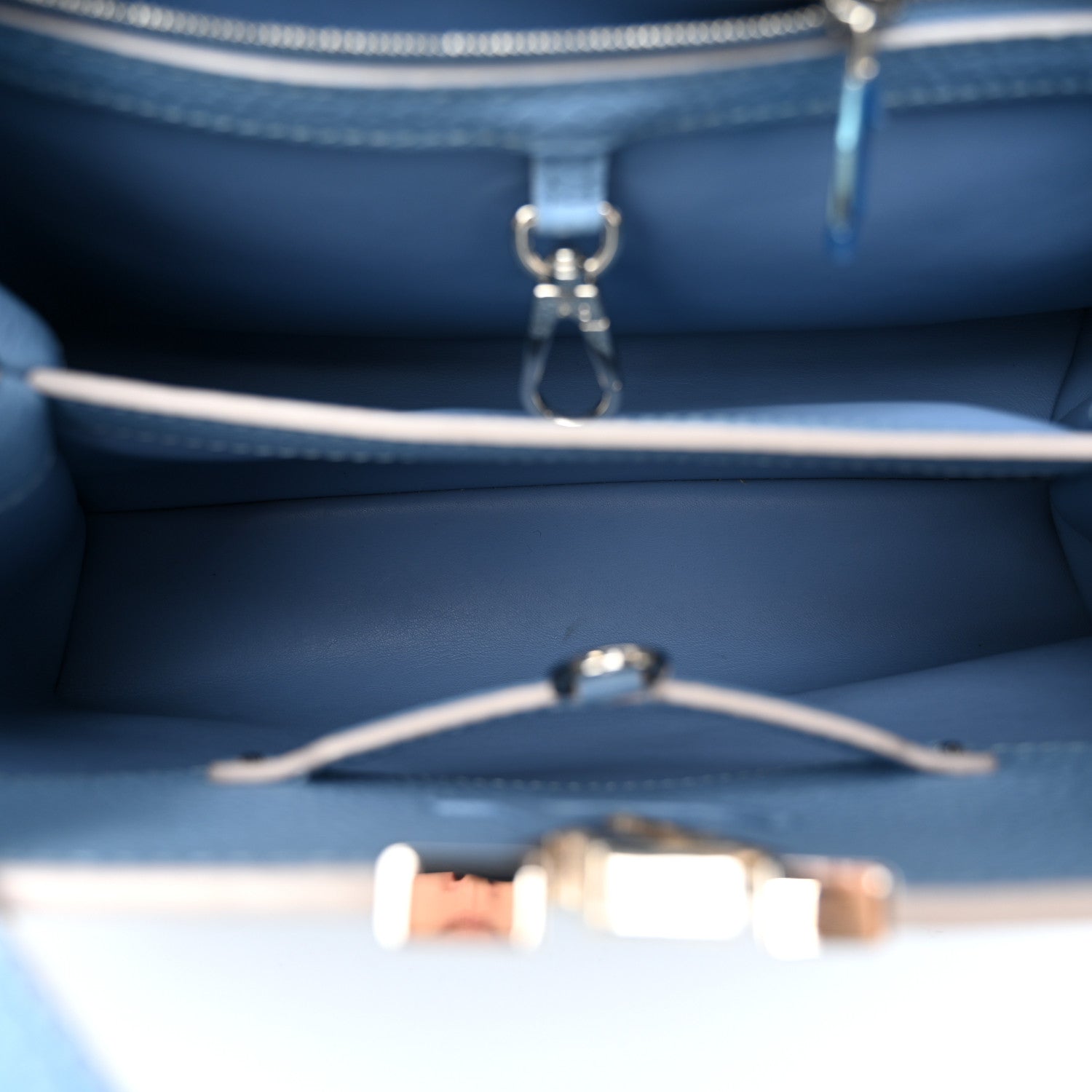 Louis Vuitton Taurillon Capucines BB Light Blue 5 of 9
