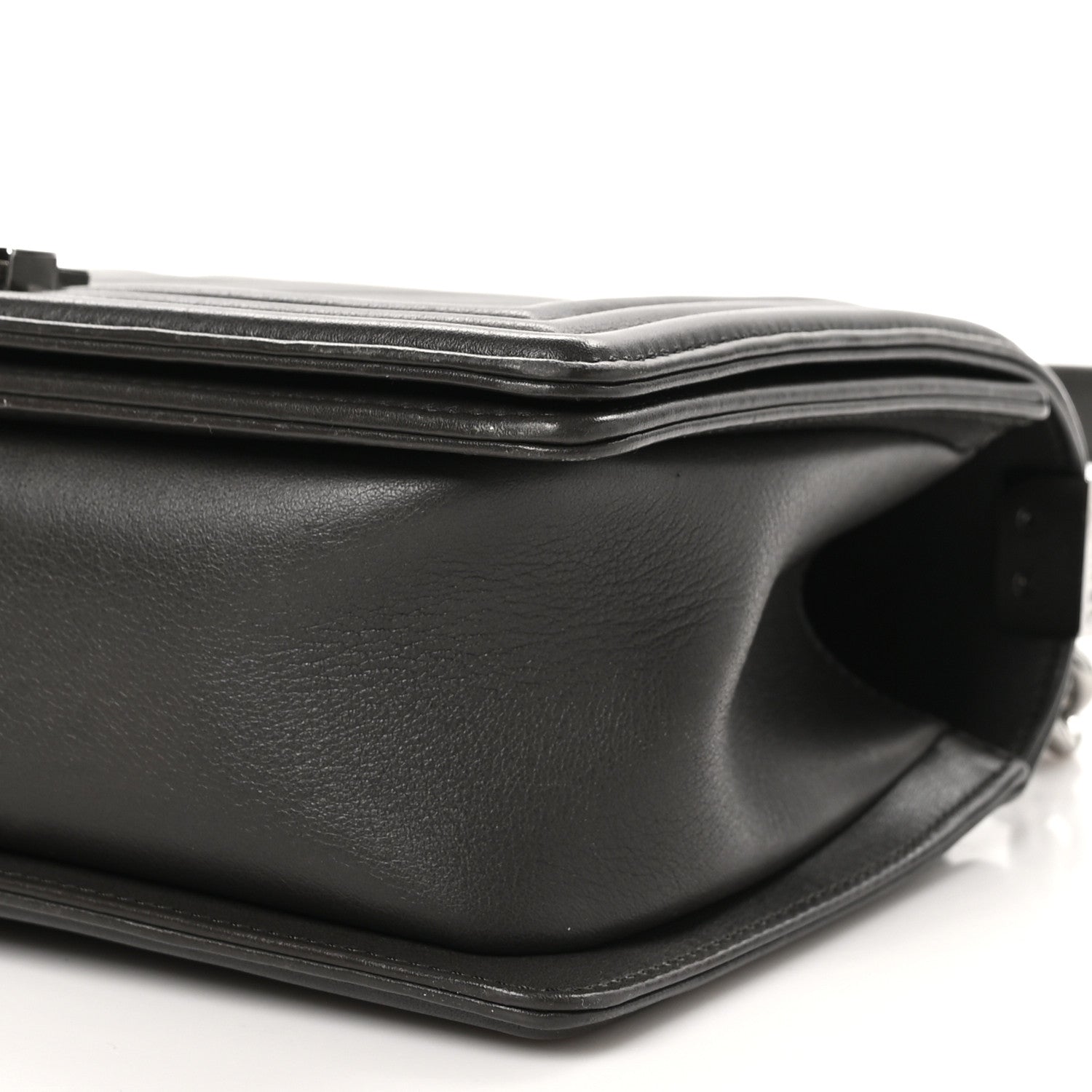 Chanel Lambskin Chevron Quilted Medium Boy Flap Dark Brown 10 of 10