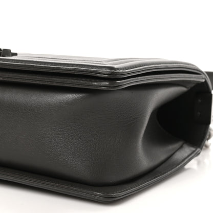 Chanel Lambskin Chevron Quilted Medium Boy Flap Dark Brown 10 of 10