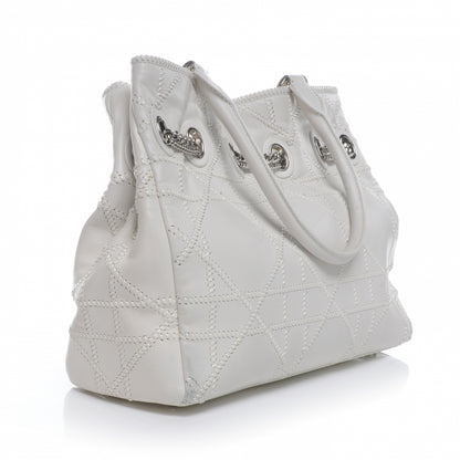 Christian Dior Lambskin Cannage Overstitching Chri Chri Tote White 3 of 7