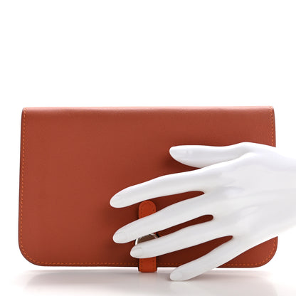 Hermes Swift Dogon Duo Wallet Sanguine Crevette 3 of 8