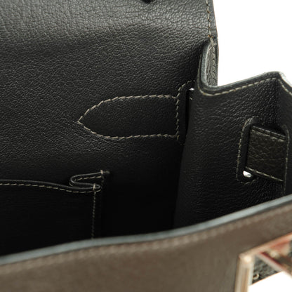 Hermes Taurillon Clemence Jypsiere 37 Graphite 11 of 17