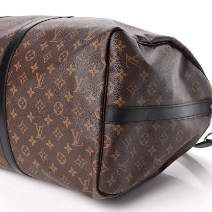 Louis Vuitton Monogram Macassar Keepall Bandouliere 55 9 of 9