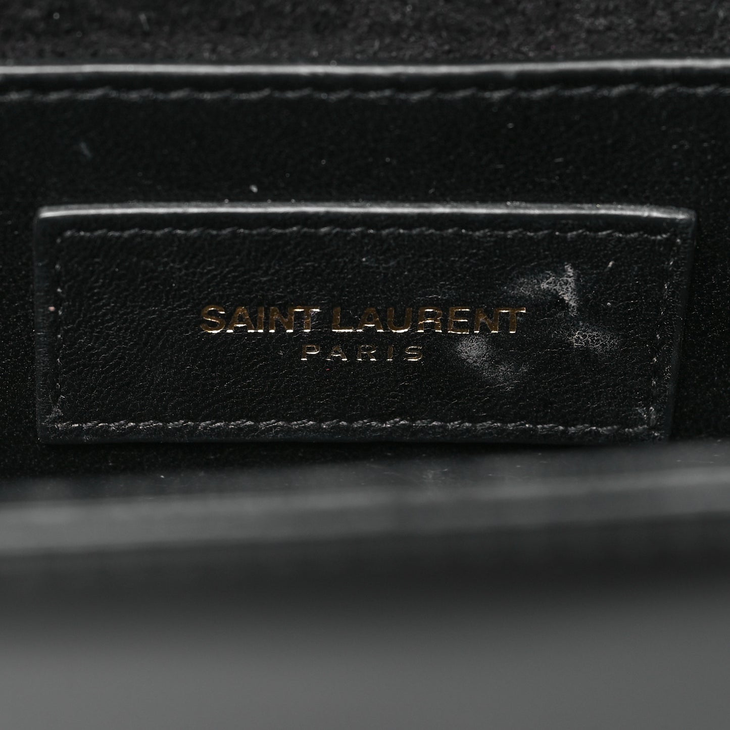 Patent Small Classic Monogram Kate Tassel Satchel Black