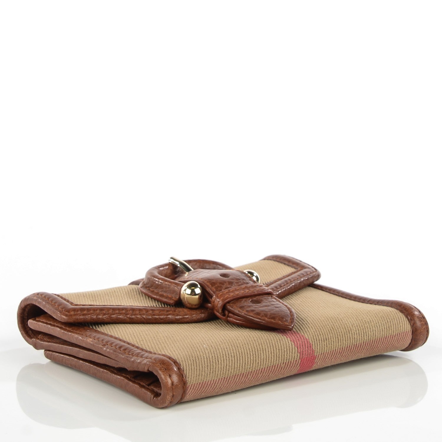 Burberry Canvas House Check Buckle Wallet 4 of 9